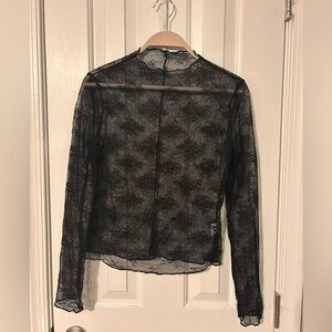 Elegant Black Lace Top